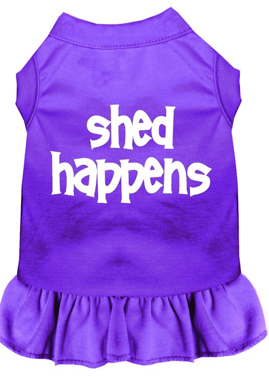 Shed Happens Screen Print Dress Purple Med